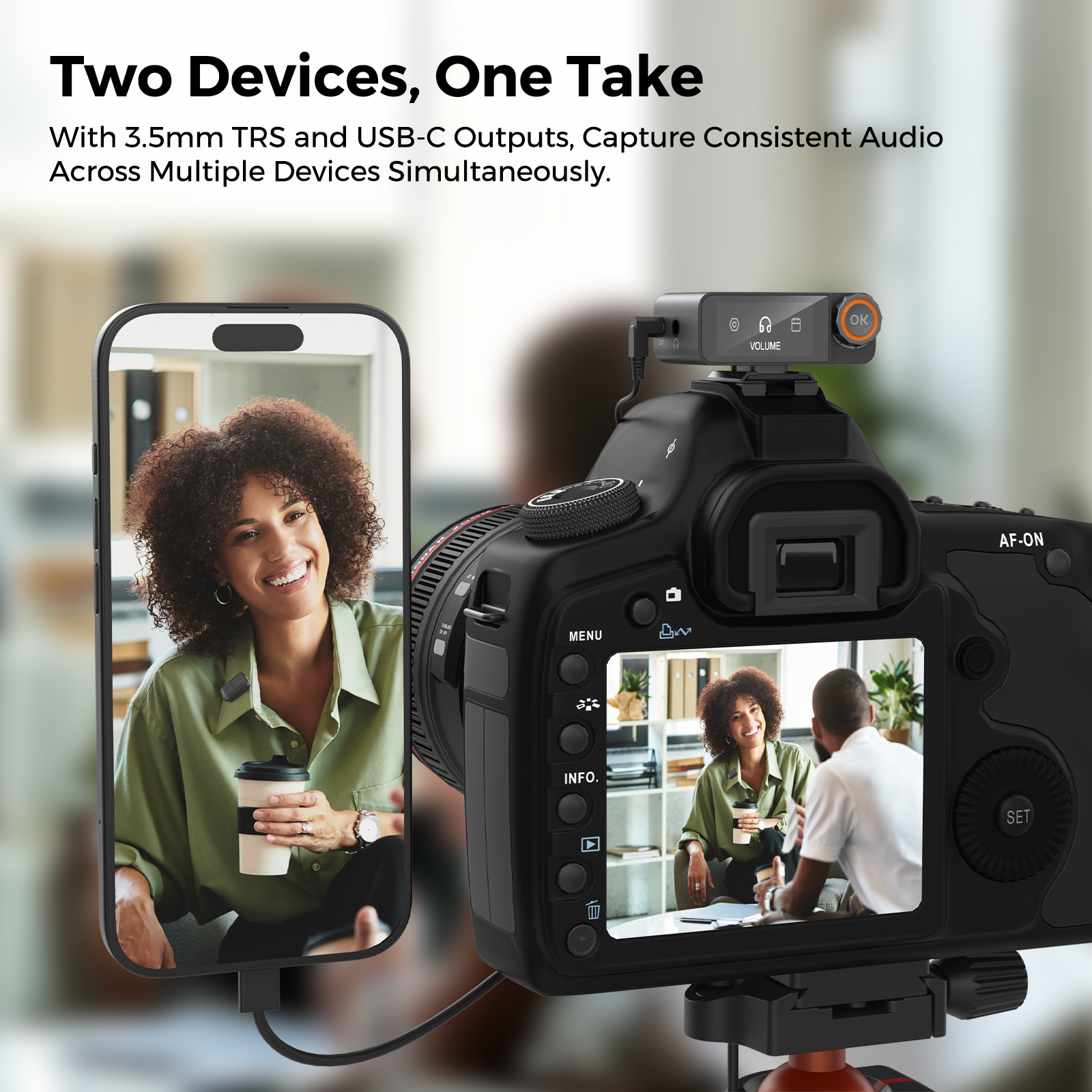 AWM28T microphone detail with charging case