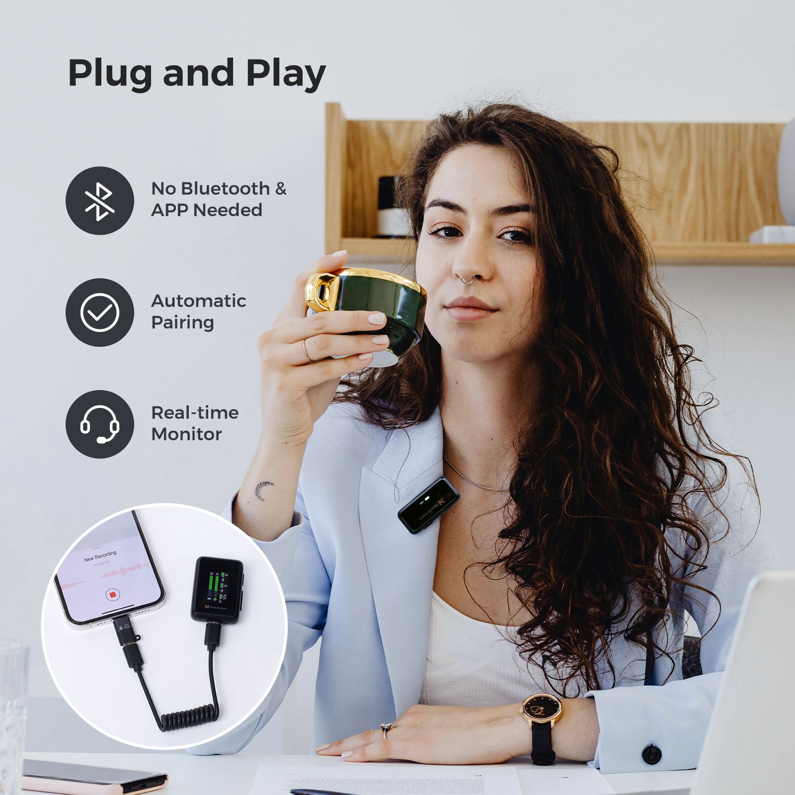 NearStream AWM20D | Solo Wireless Lavalier Microphone