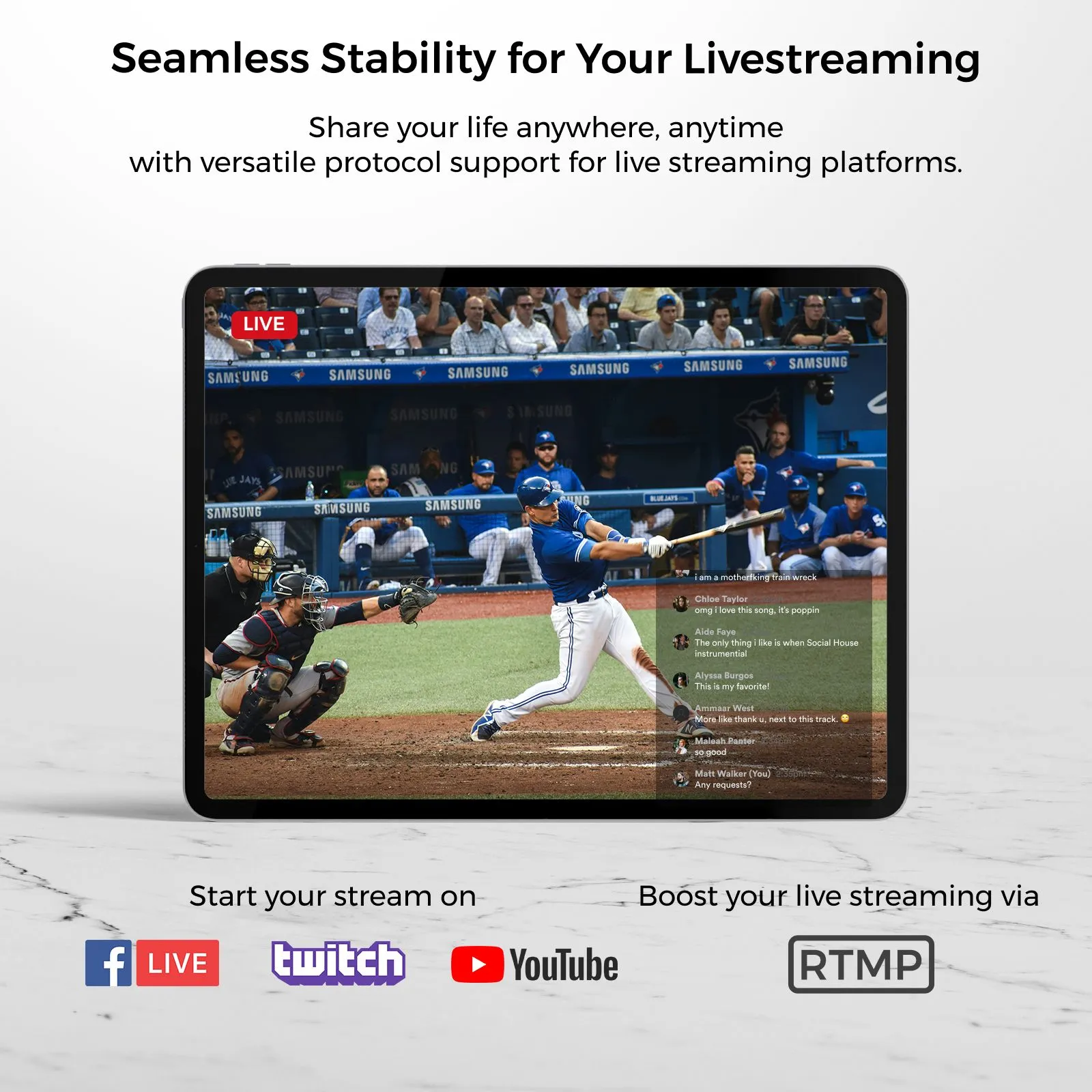 Stable stream for your live events 