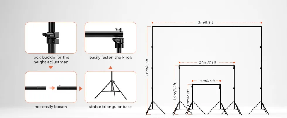 Adjustable Backdrop Stand