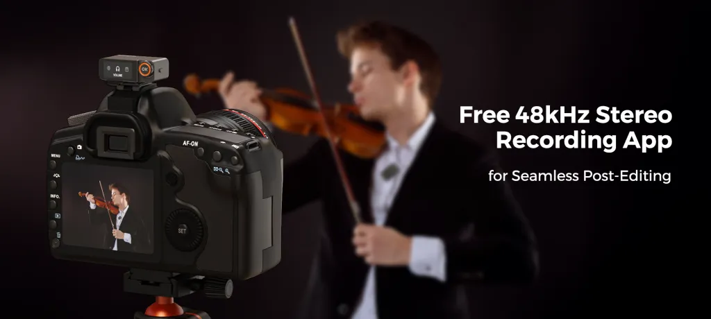 Capture 48kHz stereo audio for flexible post-production — ideal for podcasts, music, and interviews.