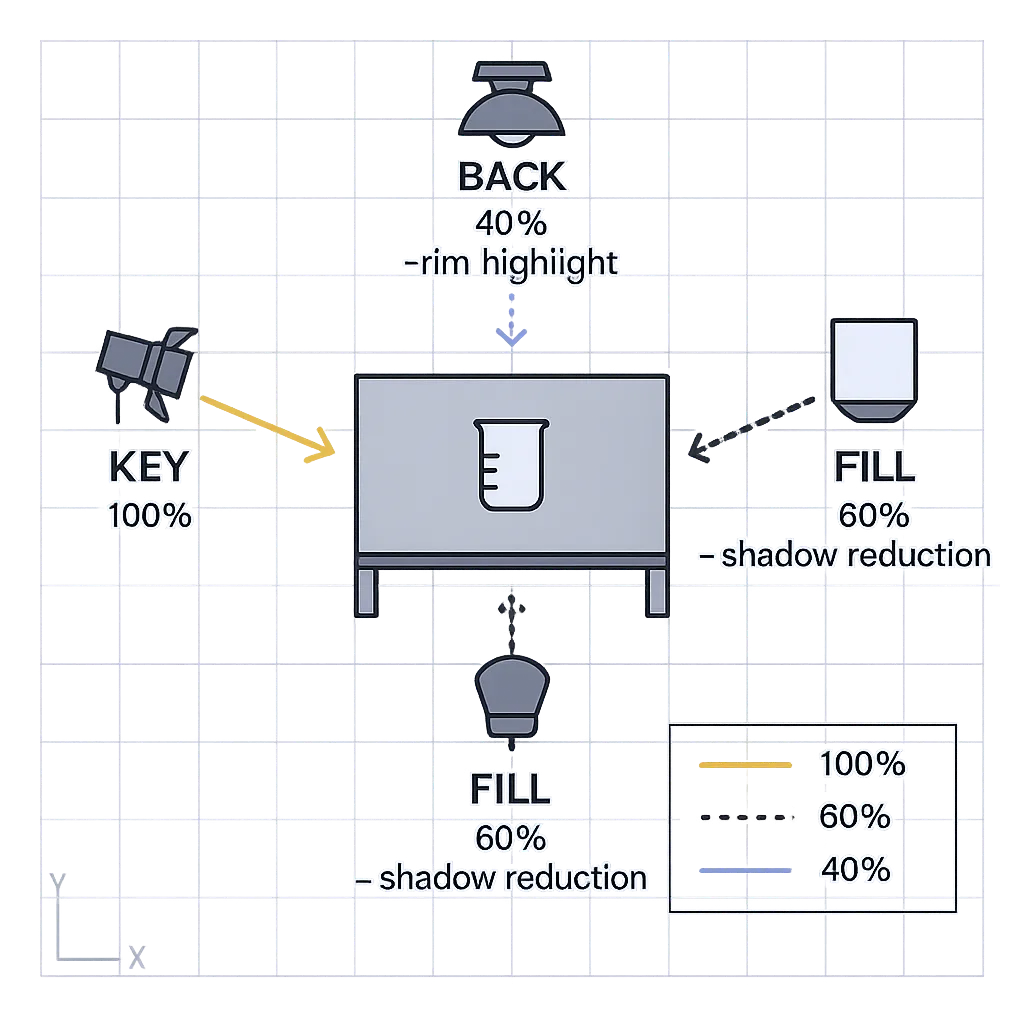 Three-Point Lighting Schematic Diagram.webp
