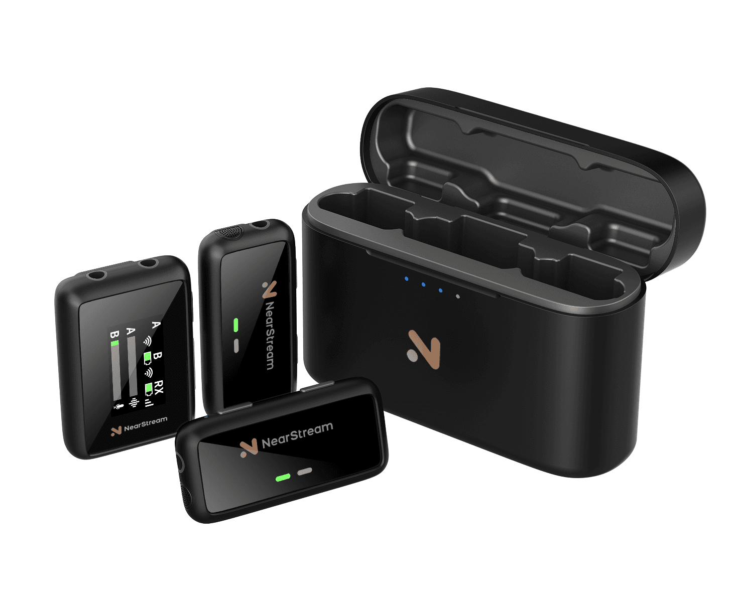 Nasam 2 Pack Wireless Microphone for iPhone, Cordless