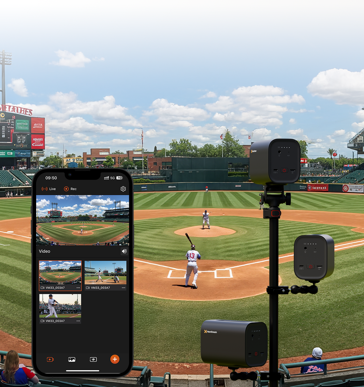 Solo poker streamer controlling the broadcast via tablet