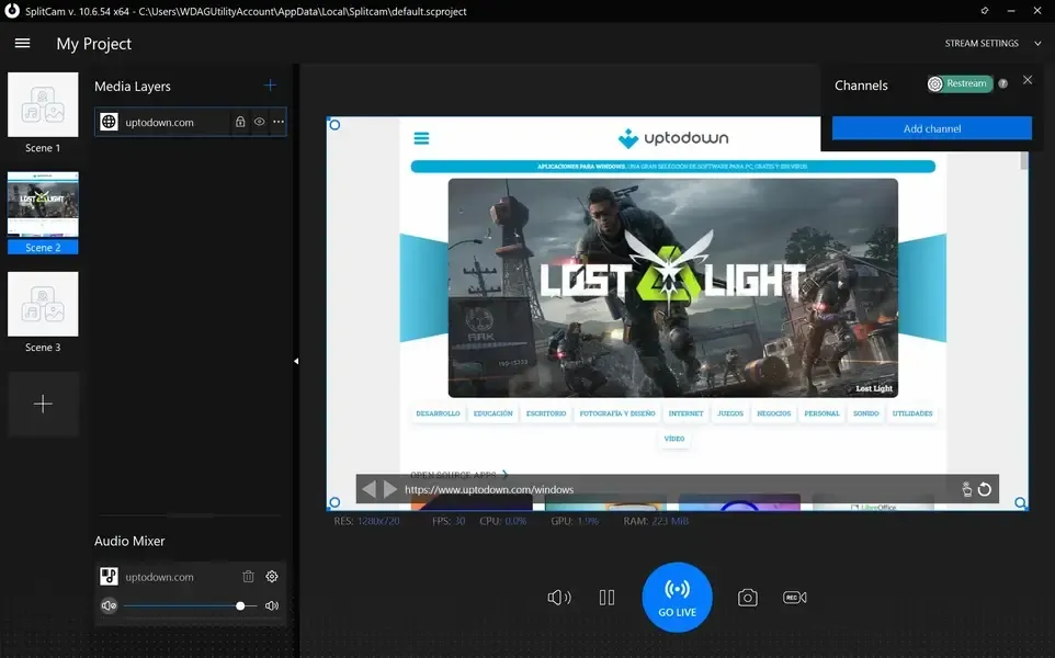 best free multistreaming platform splitcam