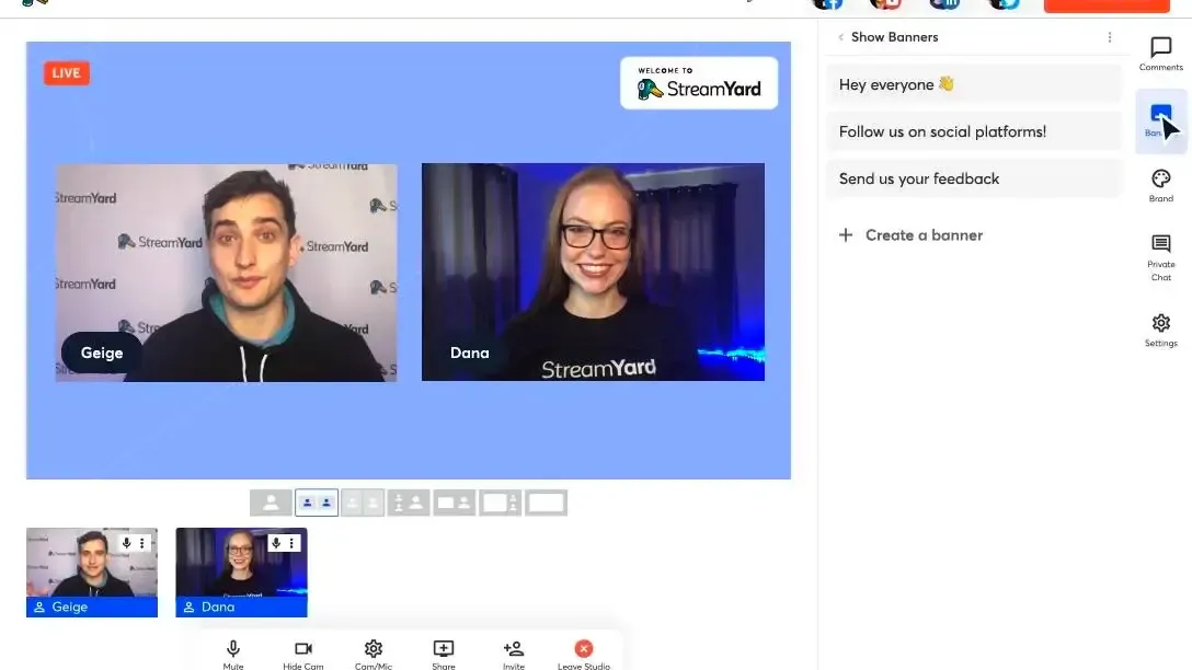best free multistreaming platform streamyard