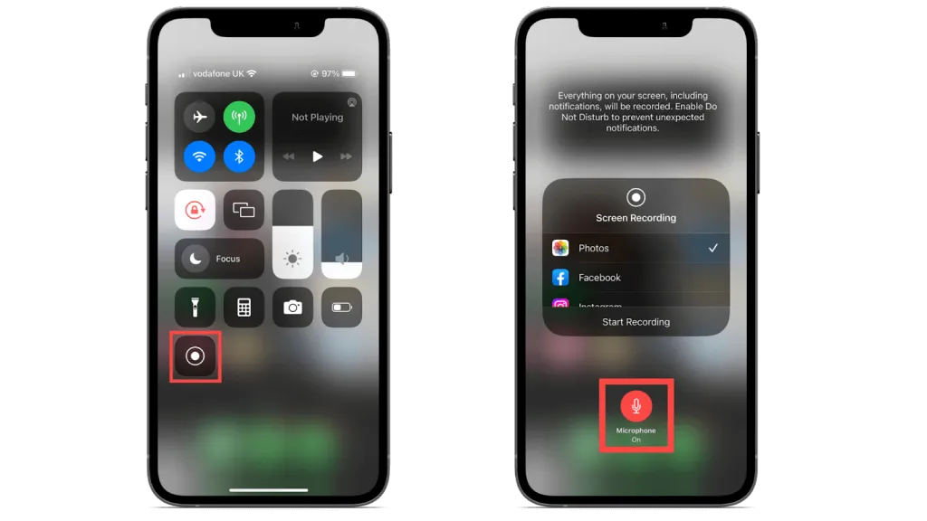 how to record audio on iphone