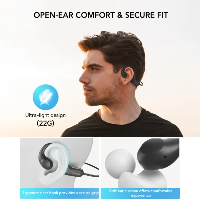 open ear comfort and secure fit