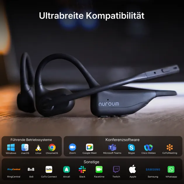 Nuroum Open Ear Pro 2 Business Headset mit Mikrofon - Jetzt Kaufen