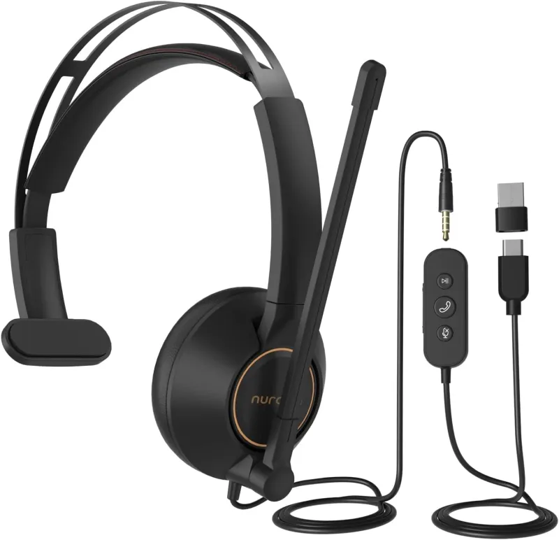 Nuroum Business Headset HP11SU with 3.5mm+USB