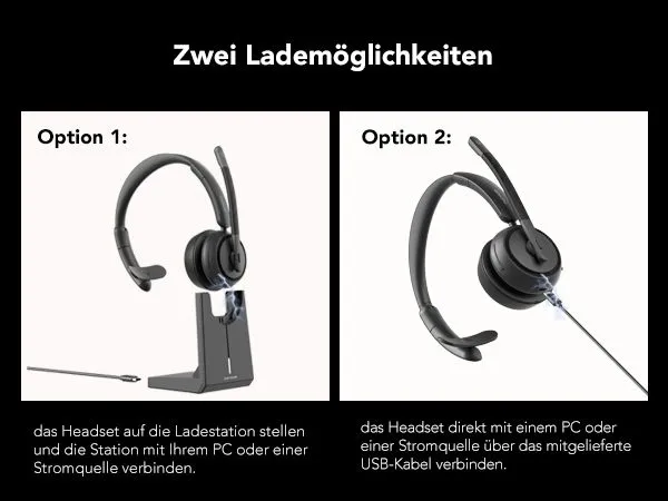 Zwei Ladeoptionen