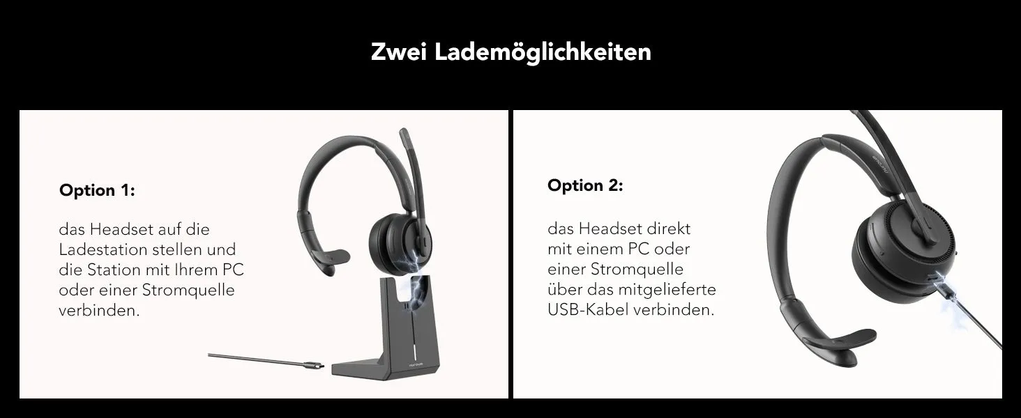 Zwei Ladeoptionen