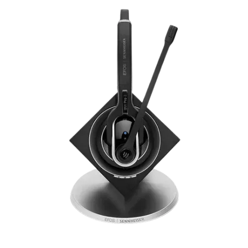 EPOS Sennheiser DW Pro 2 wireless headset designed for high-density trucking dispatch centers.