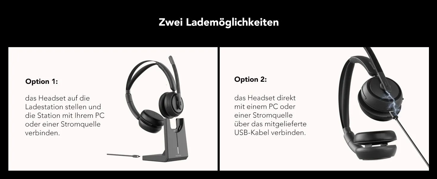 Zwei Ladeoptionen
