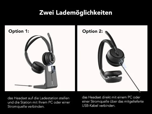 Zwei Ladeoptionen