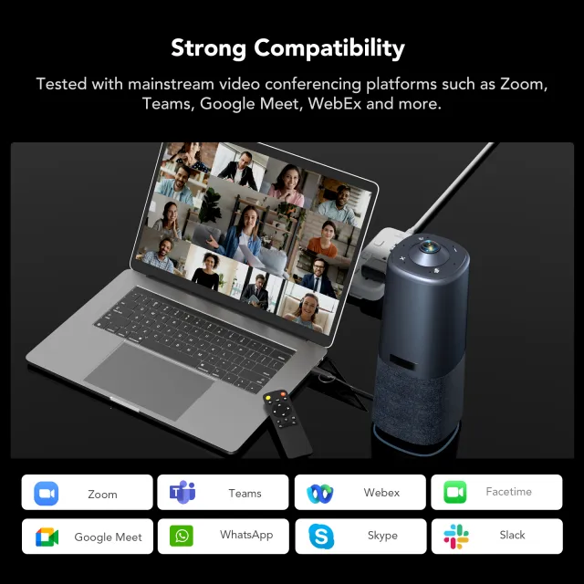 Nuroum 360 Pro All-in-one Conference Camera for Immersive and Pro Audio Group Video Chat