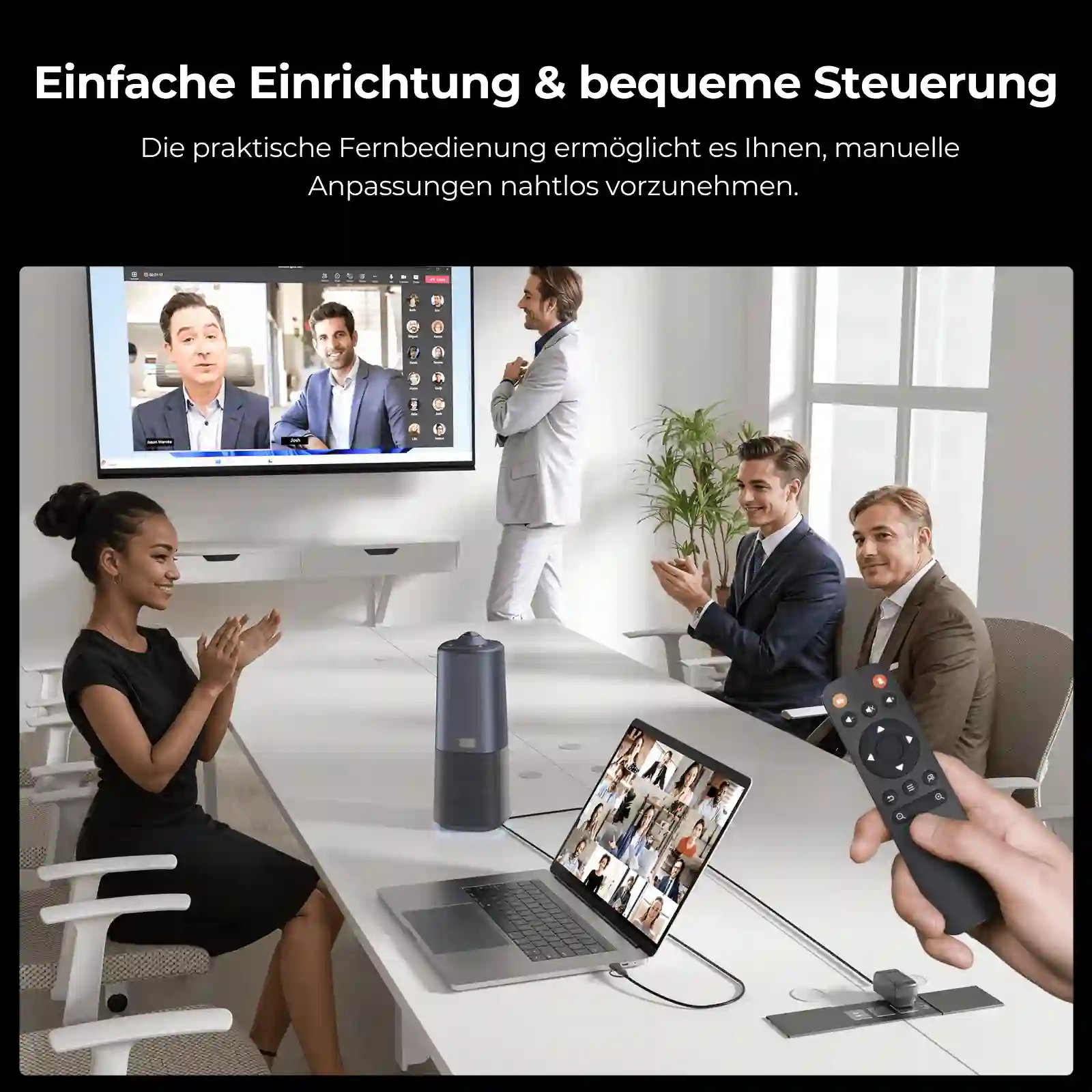 Nuroum 360 Pro All-in-One 360-Grad-Konferenzkamera für immersive und professionelle Audio-Videokonferenzen