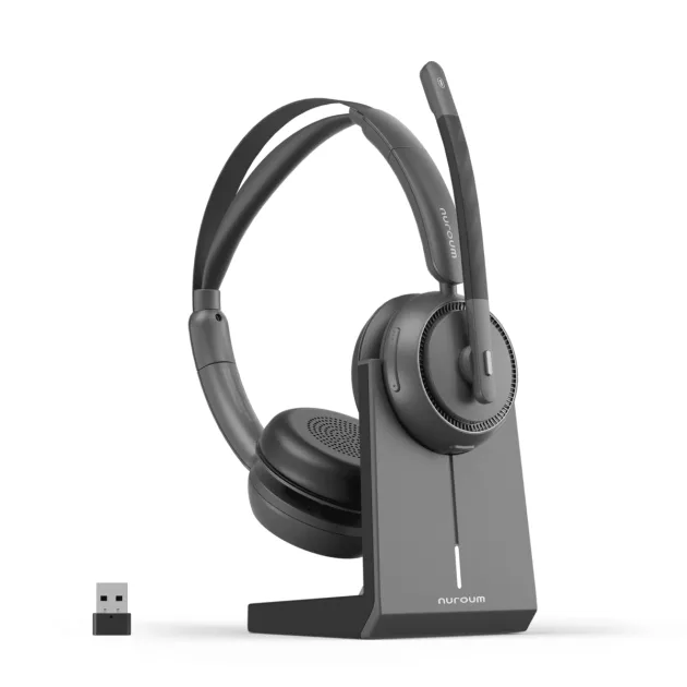 nuroum HP-31S Bluetooth ヘッドセット　定価14980円 HP31S Wireless Headset with AI ENC Noise Cancellation | USB