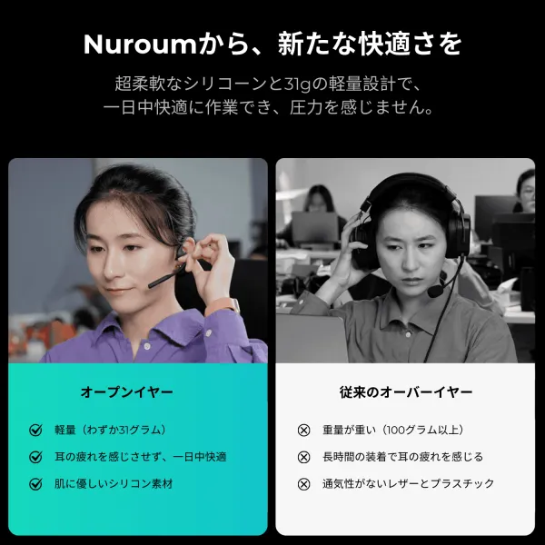 Nuroum OpenEar Pro 2｜ビジネスに最適なワイヤレスヘッドセット