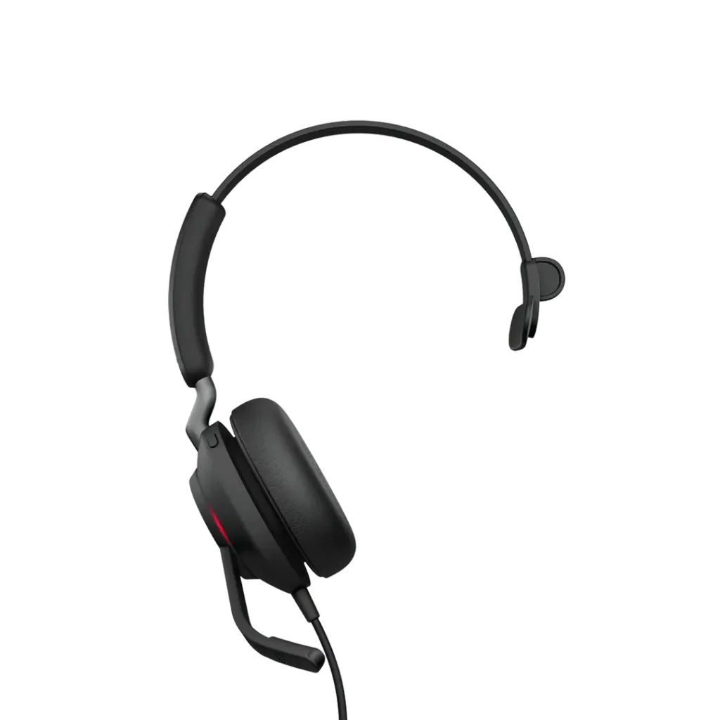 Jabra Evolve2 40 monaural wireless headset for office style for reception and team leads.