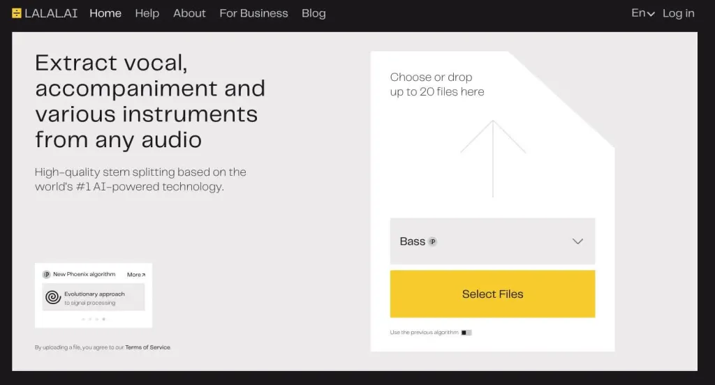 Using LALAL.AI as an ultimate vocal remover online alternative for cloud-based stem separation.webp