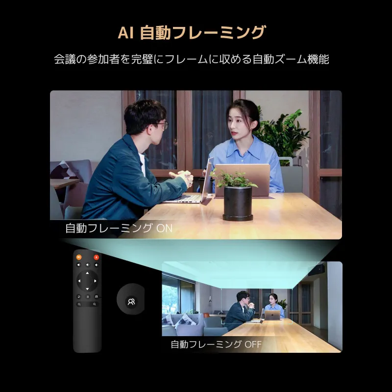 C46プロ向けグループ会議用オールインワン4K会議カメラ