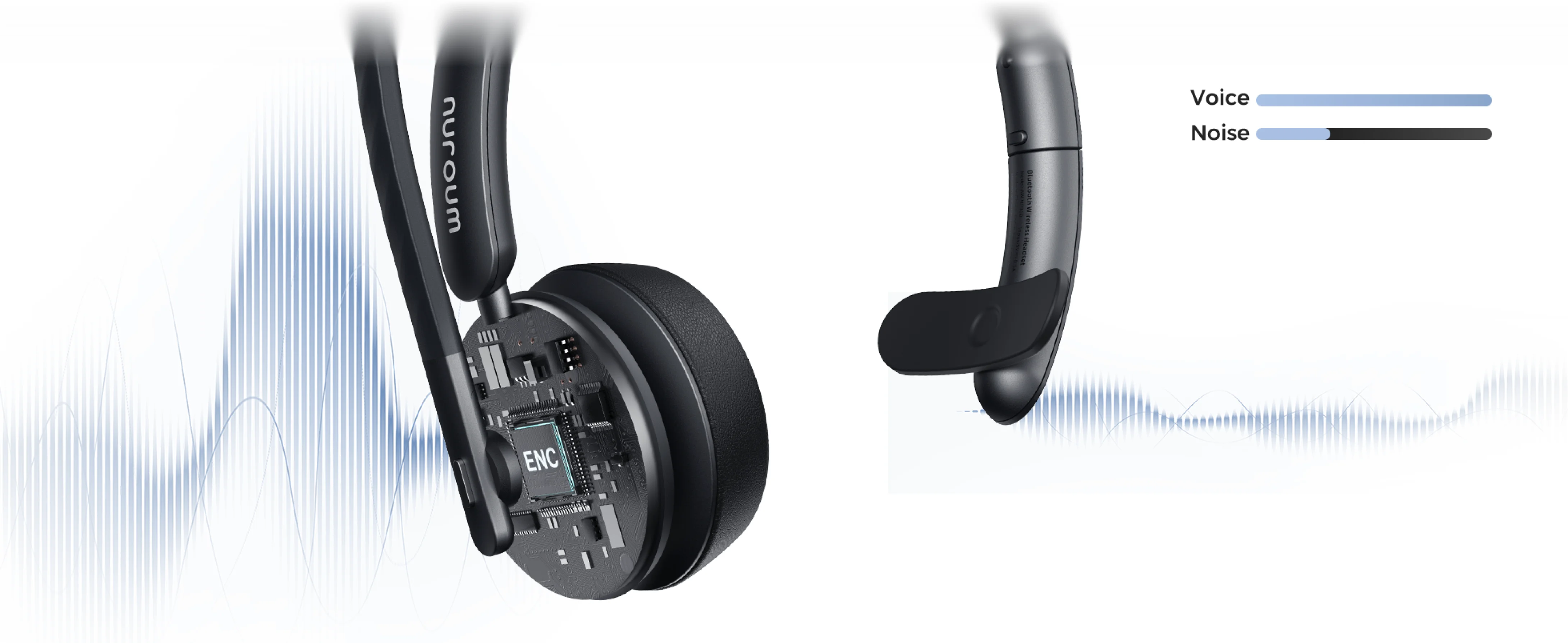 Medical receptionist at glass triage desk wearing HP31S single ear headset
