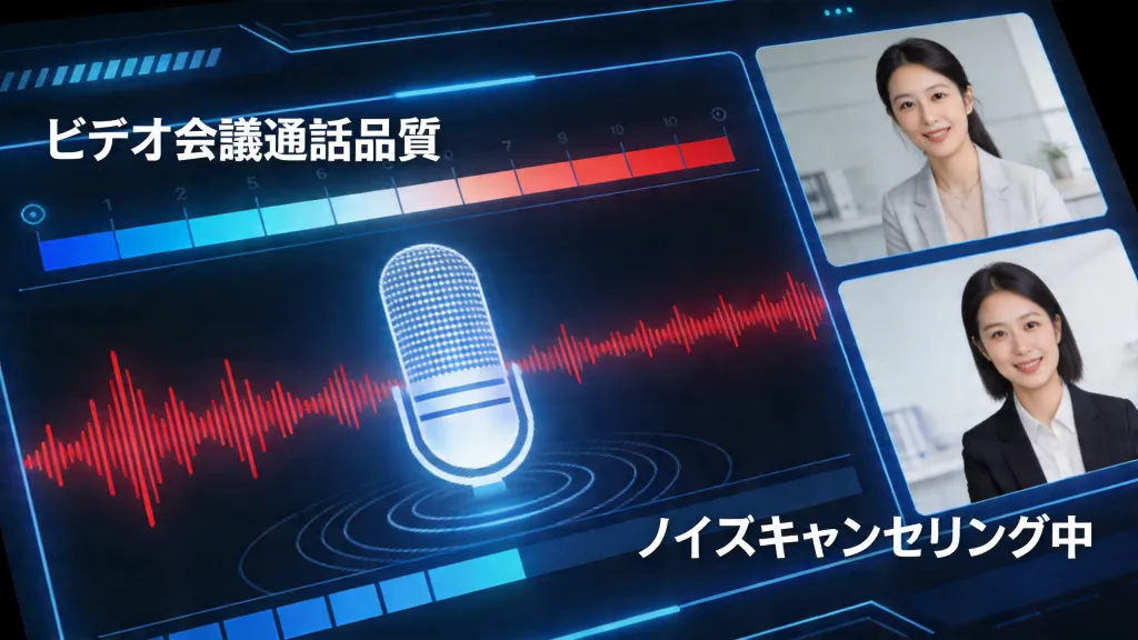 ビデオ会議通話品質の概念イメージ