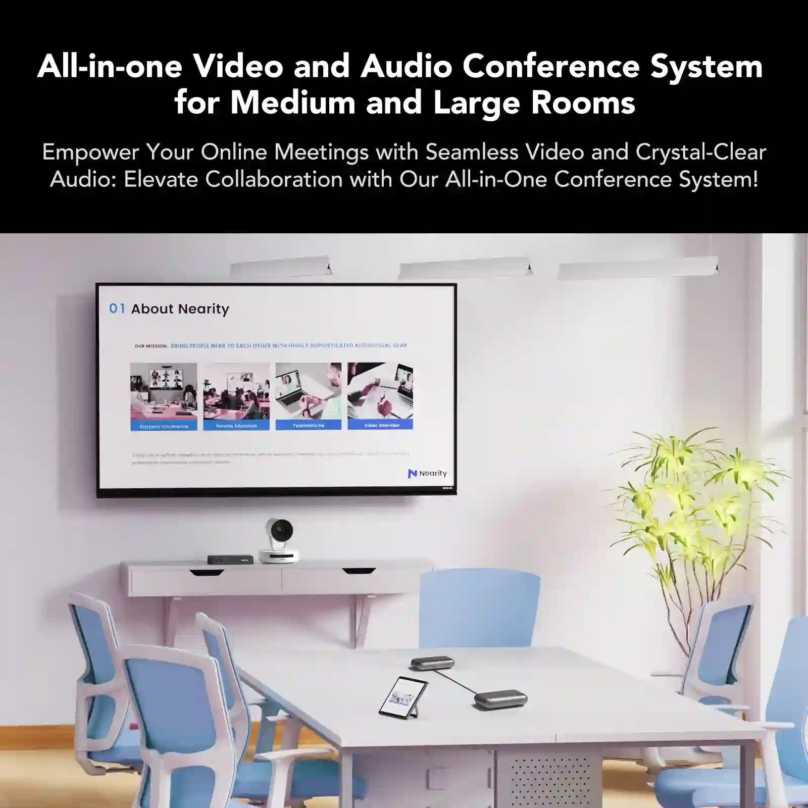 A15*2+V403 Plus Conference Room Solution | Audio Pro Bluetooth Speakerphone for Crystal-Clear Communication