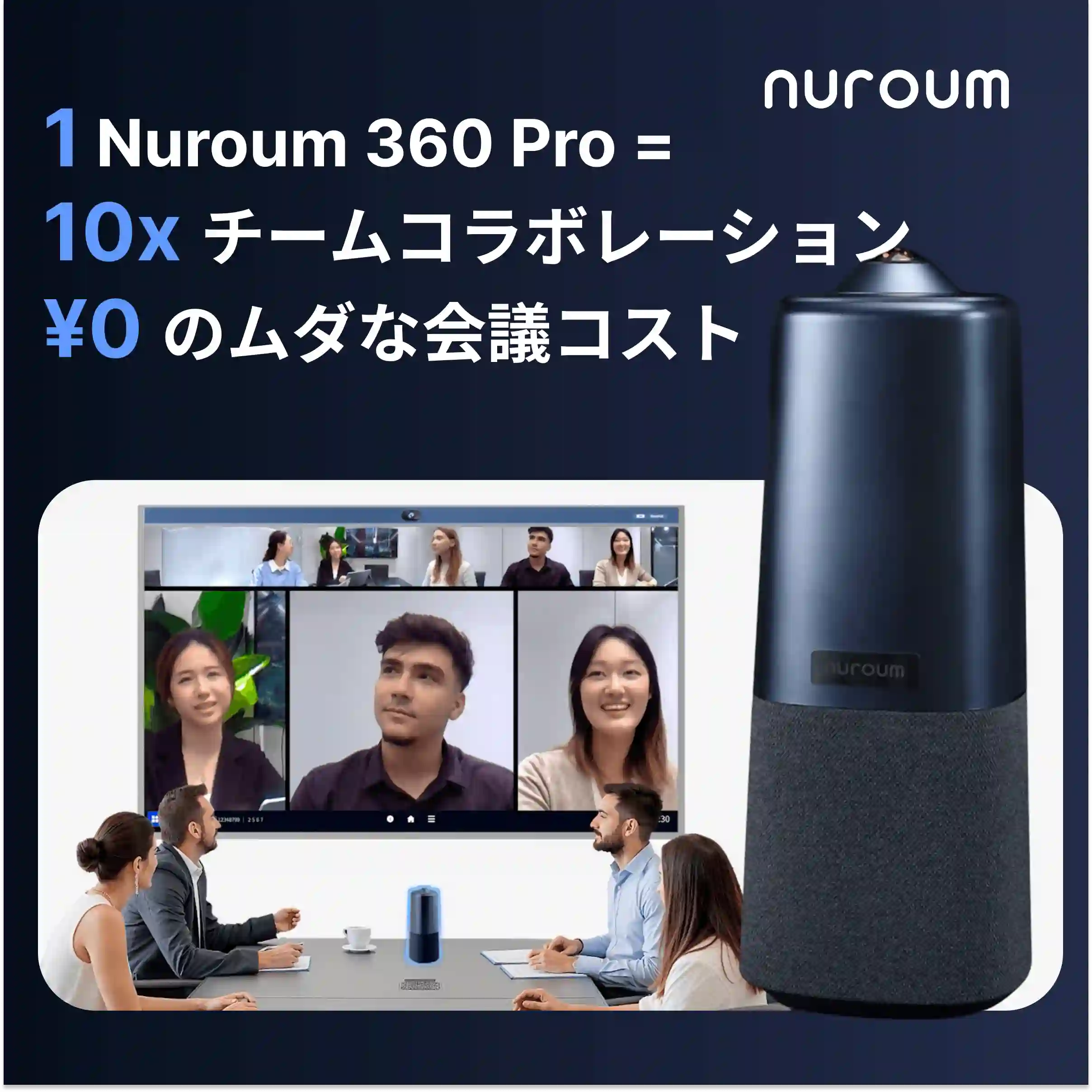 【360度オールインワンカメラ】オンラインミーティングに最適な没入感とプロ音質を提供