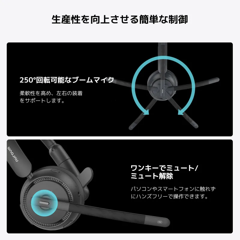 HP31SU快適Bluetoothヘッドセット・ノイズゼロ会議通話を実現