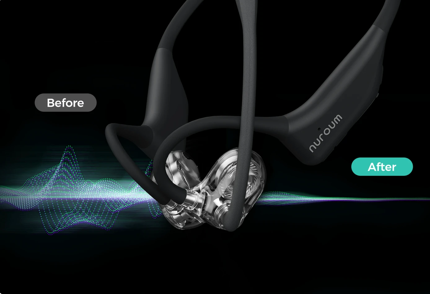 QA inspector standing next to loud machinery using noise-canceling headset