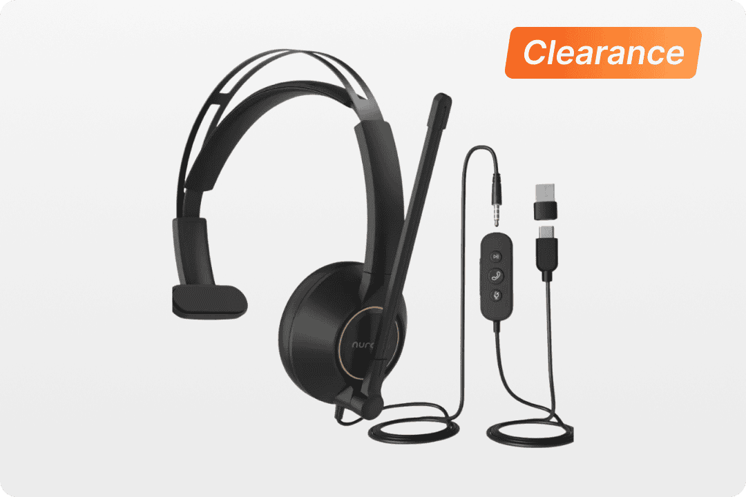 Nuroum Open Ear Pro 2 ビジネス用ヘッドセット（マイク付き）－ 今