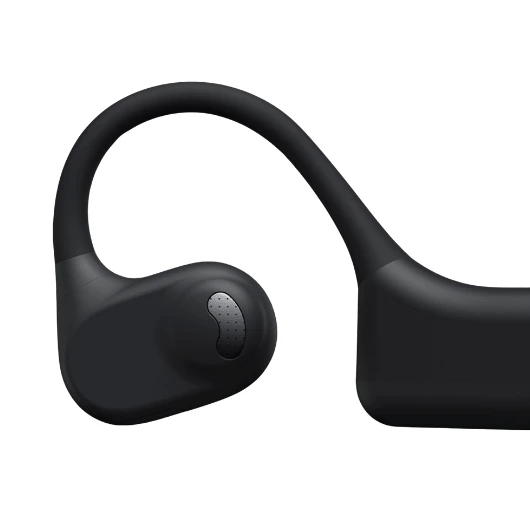 Worker with open-ear headset