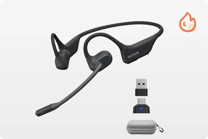 Nuroum open ear wireless headphones with microphone