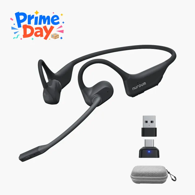 Nuroum OpenEar Pro2 Bluetoothイヤフォン Nuroum Open Ear Pro 2 Business Headset with Mic - Shop Now
