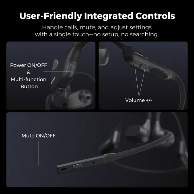 Nuroum Open Ear Pro 2 Business Headset with Mic - Shop Now