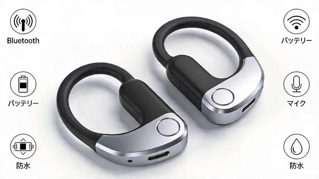 プロダクト比較イメージ：技術スペックアイコン付き