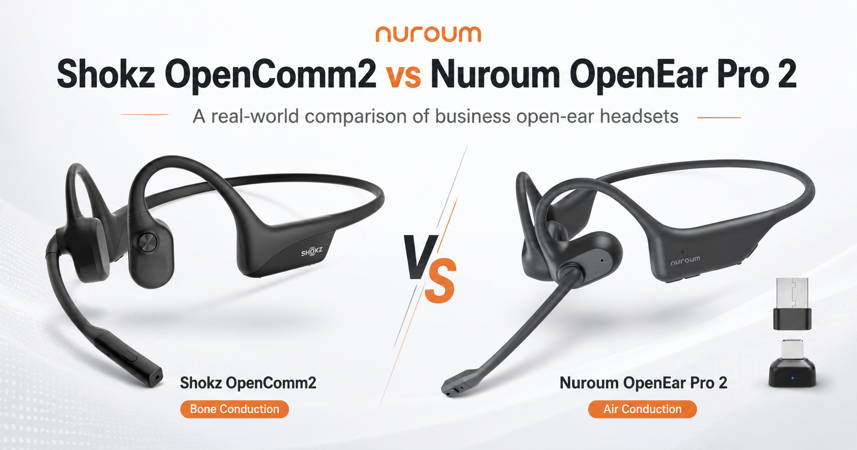 Shokz OpenComm2 vs Nuroum OpenEar Pro 2