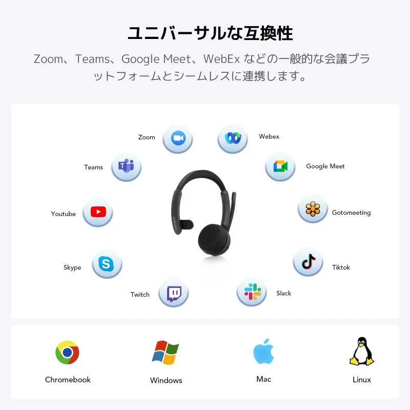 HP31SU快適Bluetoothヘッドセット・ノイズゼロ会議通話を実現